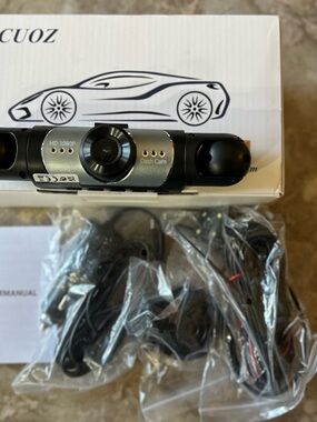 Black Dual Dash Cam HD 1080P with Night Vision